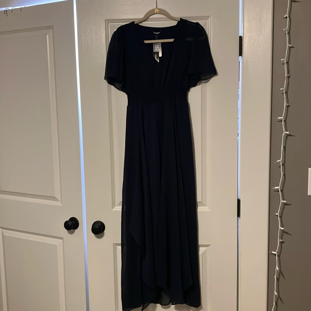 Women’s EXPRESS navy blue maxi dress